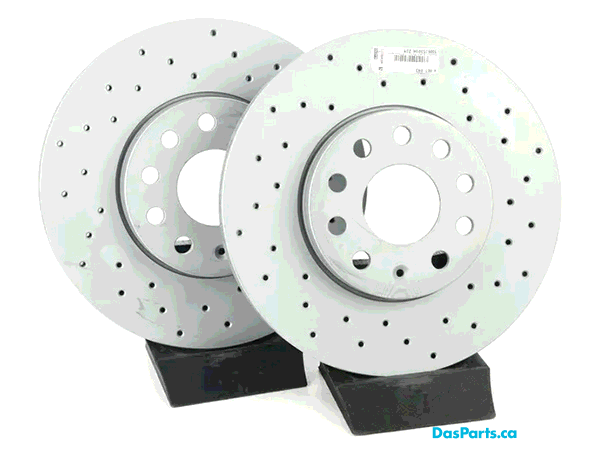 288 Cross Drilled Front Rotors - 5Q0 615 301 H