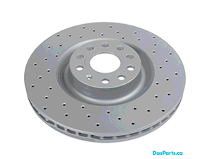 345mm Front Cross Drilled Rotors - 1K0 615 301 M